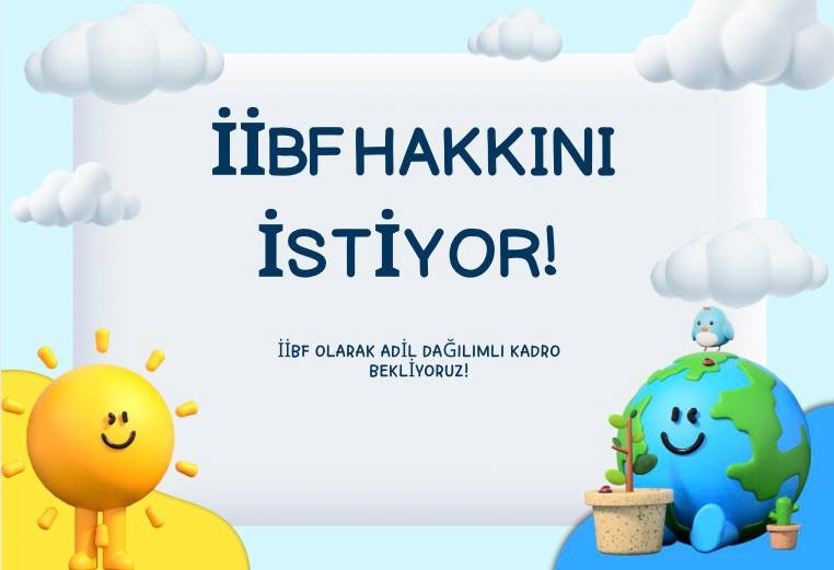 altundag58's tweet photo. @burakdemiralptr Bakanlığınız alımlarında İİBF mezunlarına kadro müjdesi bekliyoruz. Adalet, liyakat ve fırsat eşitliği sağlanmalıdır.
@bsinangul @yalperenayar @mucahitdmrts @hasansuvertr @murat_kurum @burakdemiralptr https://t.co/QdbqpoGXDk