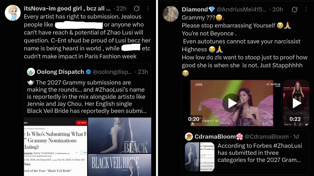 yveguang's tweet photo. Setting lusi up by praising her while attacking other artists on one account, and openly being her hater on another is diabolical😭 get a life omfg https://t.co/FoDyr1iCwq