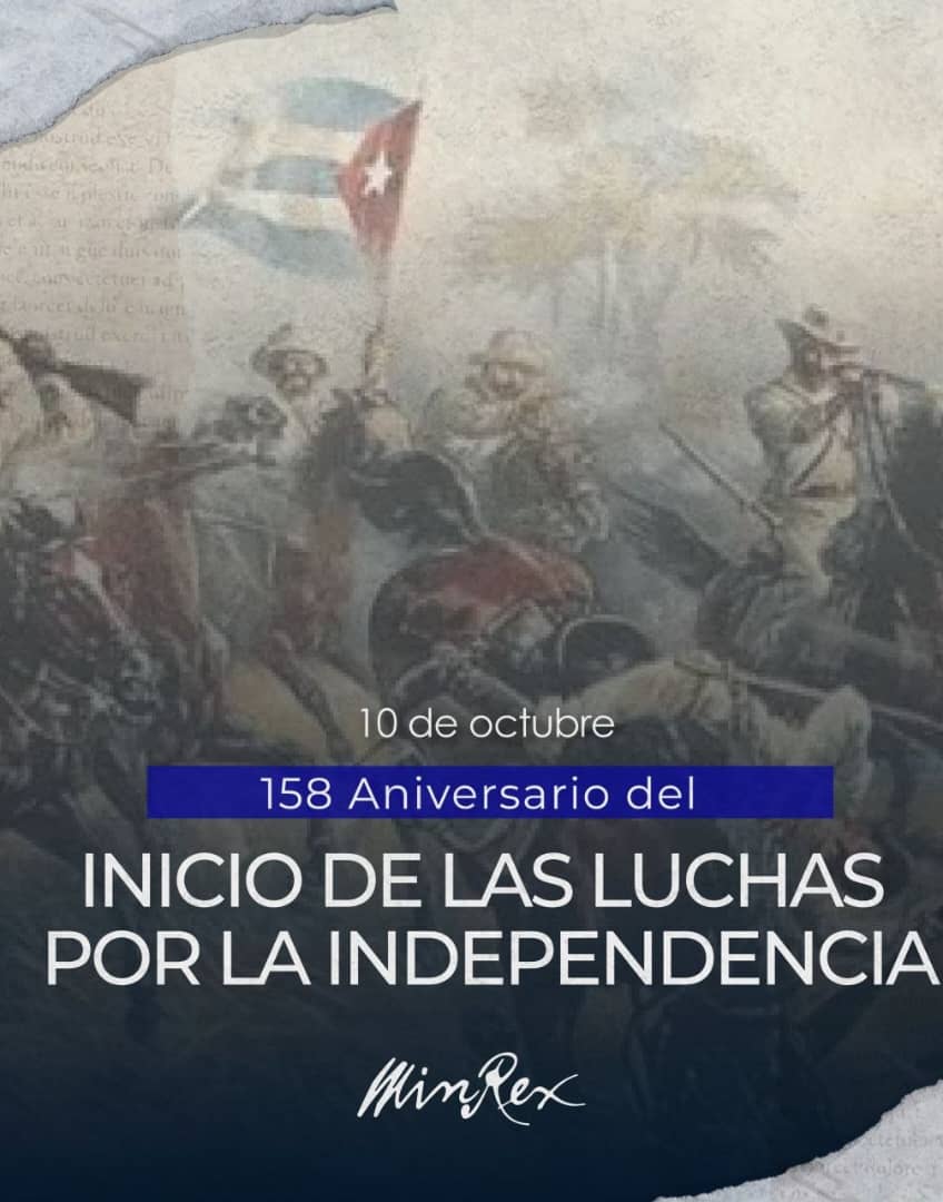 ReinierQuin85's tweet photo. A 158 años del Grito de Yara- el estallido que marcó el comienzo de la revolución en Cuba y abrió el camino hacia la independencia definitiva- recordamos que la rebeldía, la dignidad y el amor a la patria son herencia viva de un pueblo que jamás se rinde.
#MatancerosEnVictoria https://t.co/dcTLuwz13f