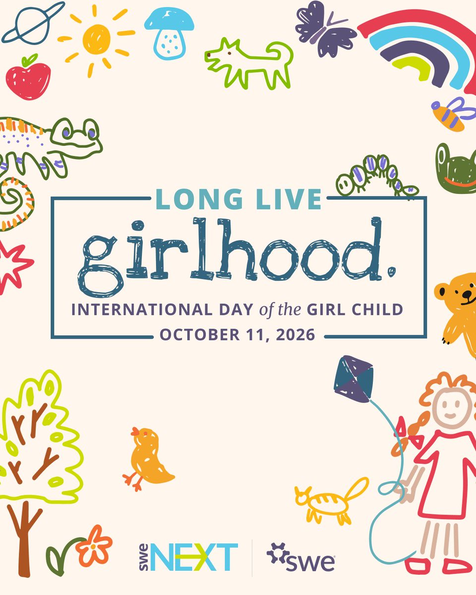 SWENext's tweet photo. Every girl deserves the freedom to learn, pursue her interests and shape her own future.

This #InternationalDayOfTheGirlChild, we celebrate girls' voices and leadership while standing for their right to equal opportunities, including in STEM.

#SWENext #GirlsRights https://t.co/uYVExRupVY