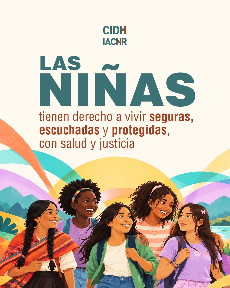 CIDH's tweet photo. #DíaInternacionalDeLaNiña 

Garantizar la protección de niñas y adolescentes requiere respuestas integrales como educación, atención médica y psicológica inmediata, y acceso a justicia sin estereotipos ni revictimización. https://t.co/omJjlFrEQv