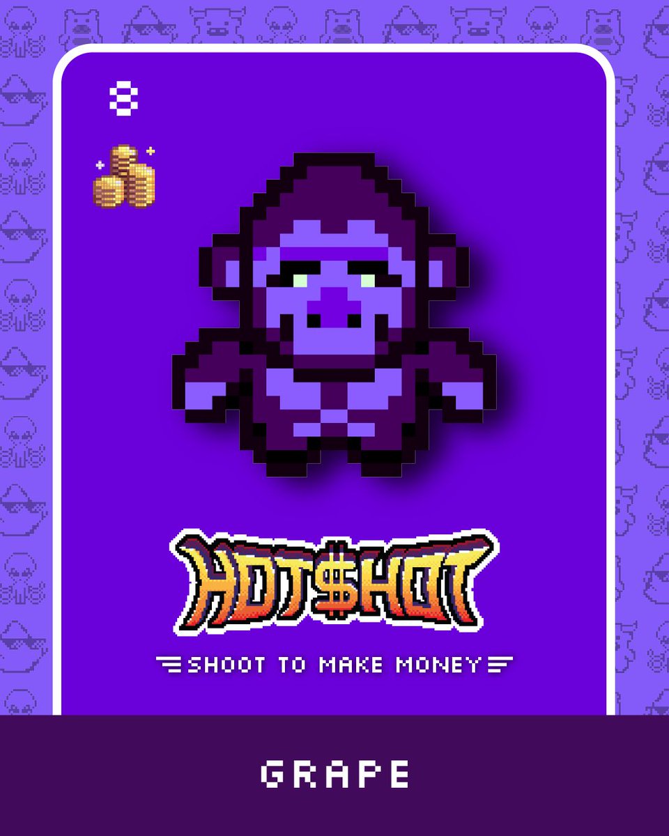 PlayHotshot's tweet photo. Grape 🍇
Every character in Hotshot's roster earns the same way: skill in, cash out!
Jump in as Grape at 👉 https://t.co/hl181YEoDP
#PlayHotshot #ShootToEarn #FTG #GamingCommunity #IndieGame https://t.co/CsO6mqSJ7E