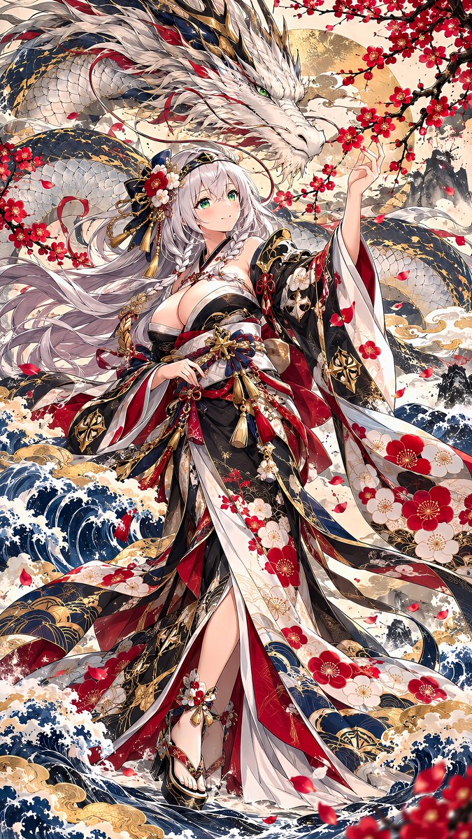 yume00112211's tweet photo. ホロライブ和風水彩画風壁紙イラスト
#AIart https://t.co/ObXduO4iRD