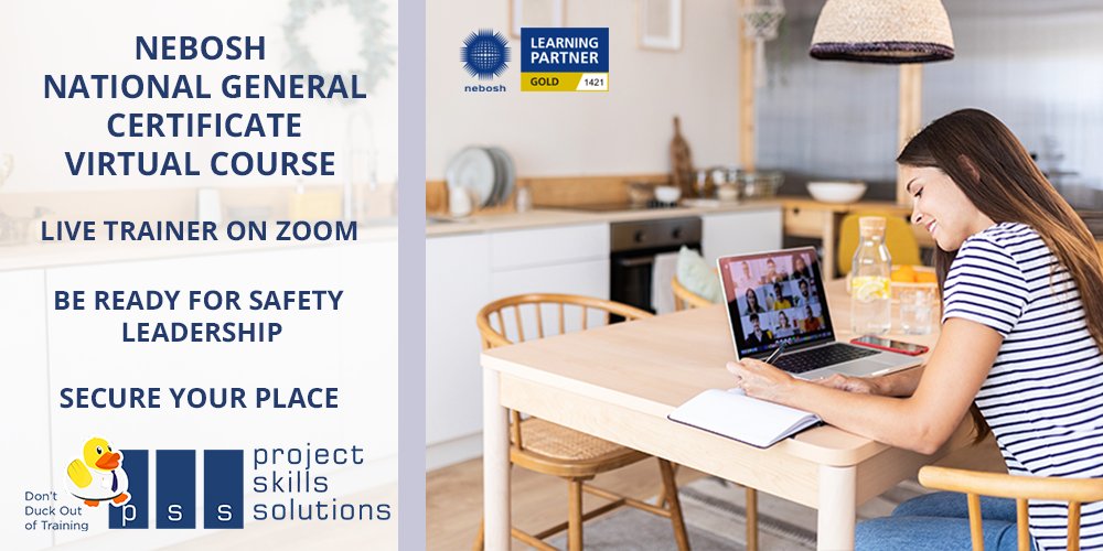 PSS_Training's tweet photo. 🎓 Gain a qualification valued by employers with our NEBOSH National General Certificate Virtual Course. 💻 Live Online 📅 2 Nov - 2 Dec 💷 £1,195 + VAT 👥 For managers, supervisors & aspiring H&S advisors. 🖱️Book now: https://t.co/GgAi5ZhmL8 #NEBOSH #VirtualTraining https://t.co/yR2zYYxitl