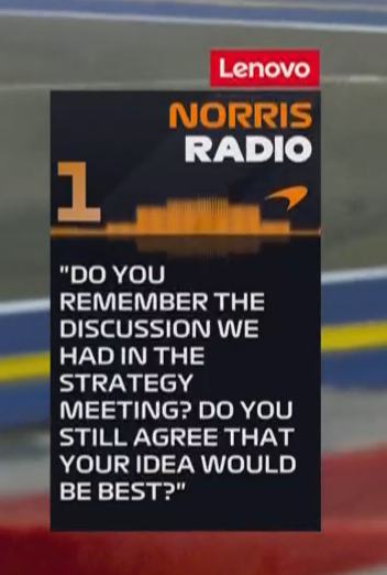 F1BigData's tweet photo. Lando Norris is Lando Norris's engineer https://t.co/EFGyxN5sIN