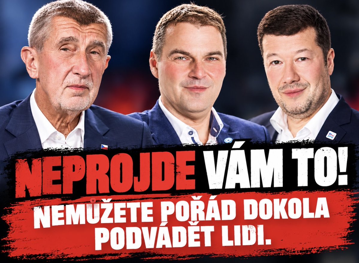 jirilobkowicz1's tweet photo. NEPROJDE VÁM TO! NEMŮŽETE POŘÁD DOKOLA PODVÁDĚT LIDI.

Komunální a senátní volby vyslaly Andreji Babišovi a jeho vládní koalici jasné varování.

ANO může slavit dílčí volební vítězství. Jenže vítězství ve volbách ještě neznamená schopnost vládnout. A počet získaných hlasů není totéž co politická důvěra.

Zejména ve velkých městech se ukazuje, že voliči nejsou ochotni donekonečna přijímat politiku velkých slibů, neustálých výmluv a hledání viníků všude kolem.

Andrej Babiš může dál prohlašovat, že vyhrál. Jenže skutečným měřítkem politického úspěchu není počet vítězných tiskových konferencí, ale schopnost získat partnery, sestavit funkční koalice a přesvědčit občany, že nabízíte budoucnost.

Volby nejsou bianco šekem na další čtyři roky. Jsou také účtem za politické chování.

A tento účet jednou přijde každému.

Můžete vyhrát volby, a přesto prohrát důvěru. Můžete získat nejvíce hlasů, a přesto zůstat politicky osamoceni. A můžete lidem slibovat cokoli — ale nemůžete je podvádět donekonečna.