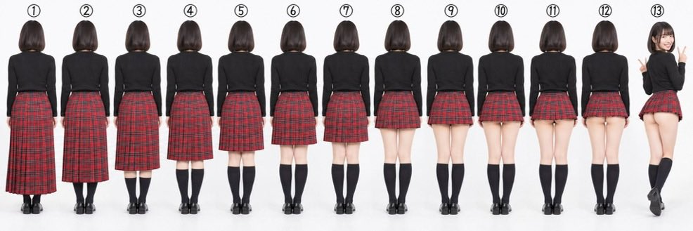 Meiiii282828's tweet photo. 男はどのスカートの長さが好き？ https://t.co/znGSjOVpio