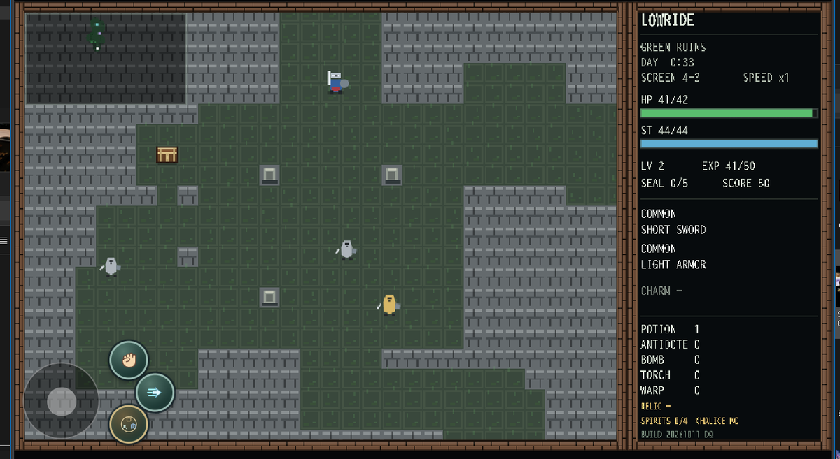 NightStrikerS_'s tweet photo. チャッピーとのChatで制作 ローグ風ARPG #LOWRIDE
修正案と優先順位を決めて計画表を作成
テスト仕様書を作って実行させる
結果と履歴も残して定期的にプロジェクト差し替え
各迷宮のブラッシュアップ中✨
旧版と比べると、それっぽくなってきた✌️
リングメニューも良い感じ!
#ChatGPT https://t.co/gs65Z1Wptb