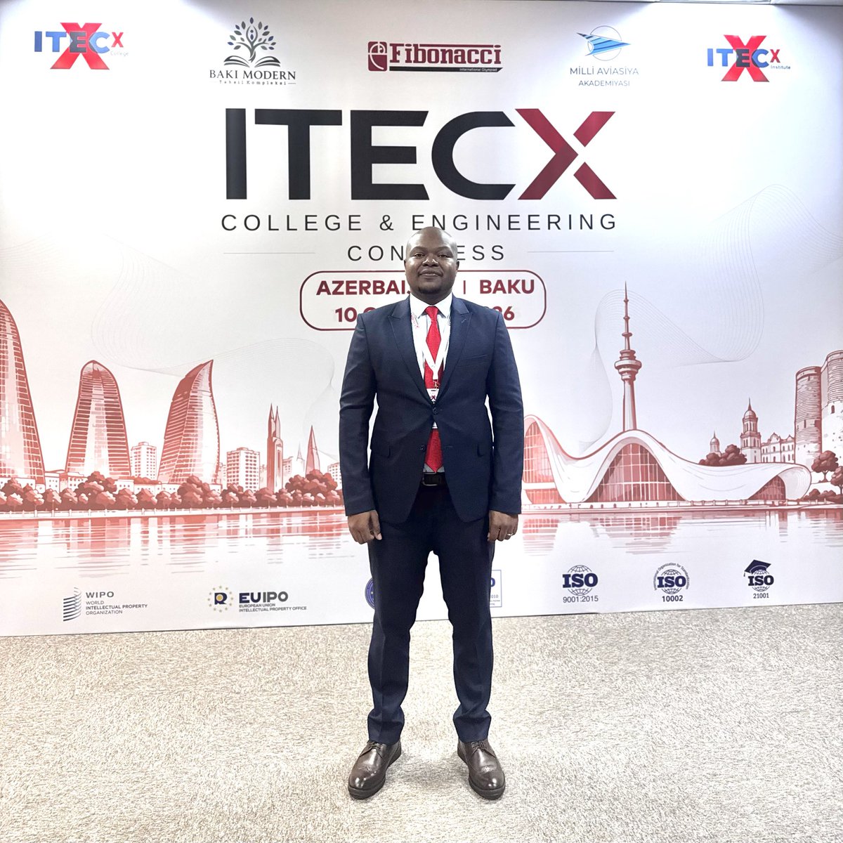 AfricaCaucasus's tweet photo. @PreddyMutepfe assigned Jury duties among top Academics and Experts in STEM at this year’s regional edition of #ITECX College & Engineering Congress Championships in partnership with #Fibonacci #BakuModernEducationalComplex #NationalAviationAcademyofAzerbaijanAirlines https://t.co/GQfzLhRR60