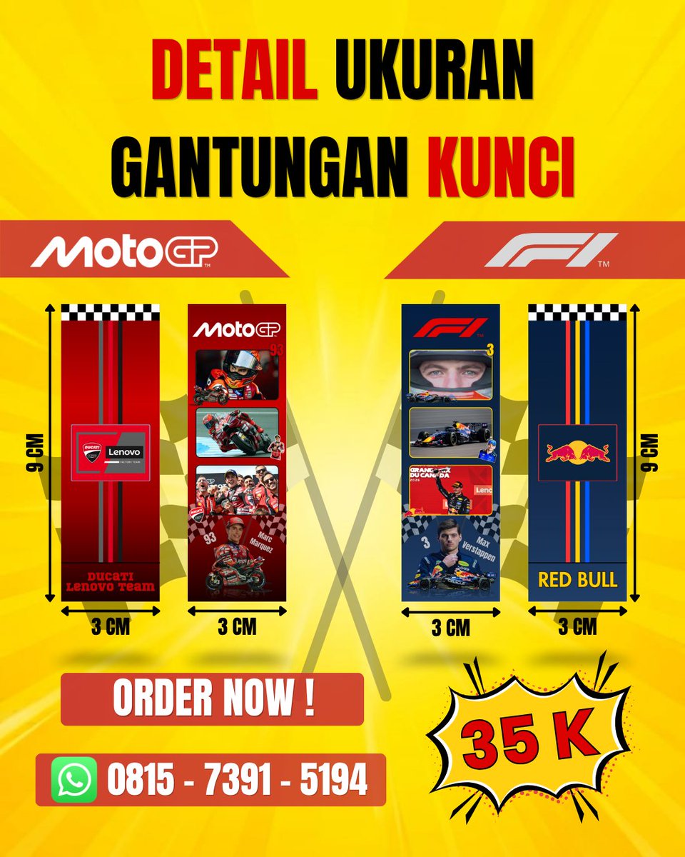 AndikaMS_id's tweet photo. READY GANTUNGAN KUNCI F1 & MOTOGP!
Upgrade kunci/tas kamu dengan Gantungan Kunci Akrilik Photostrip F1 & MotoGP! BISA REQUEST Driver/Rider favoritmu! Anti luntur & tahan air. Cuma 35K! Order via WA, DM atau klik link di bio!
#MotoGP #F1 #MerchandiseF1 #MerchandiseMotoGP #AMS https://t.co/zgBXCVFBB0