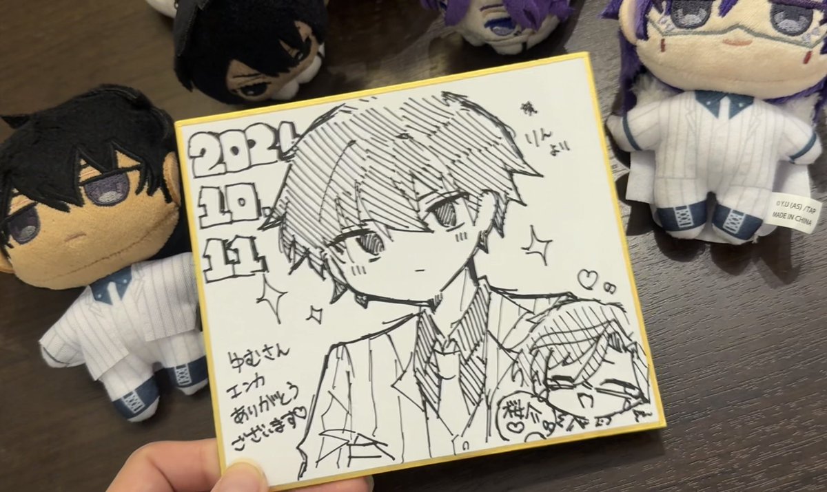 moca_min10's tweet photo. 本日は急遽りんちゃんとエンカしてつくおう会をしてきました☺️
１発書きアナログ色紙も貰えてめちゃHAPPY🌸（；＿；）かわいい！
ありがとーーー！！ https://t.co/x2eBg0tznK