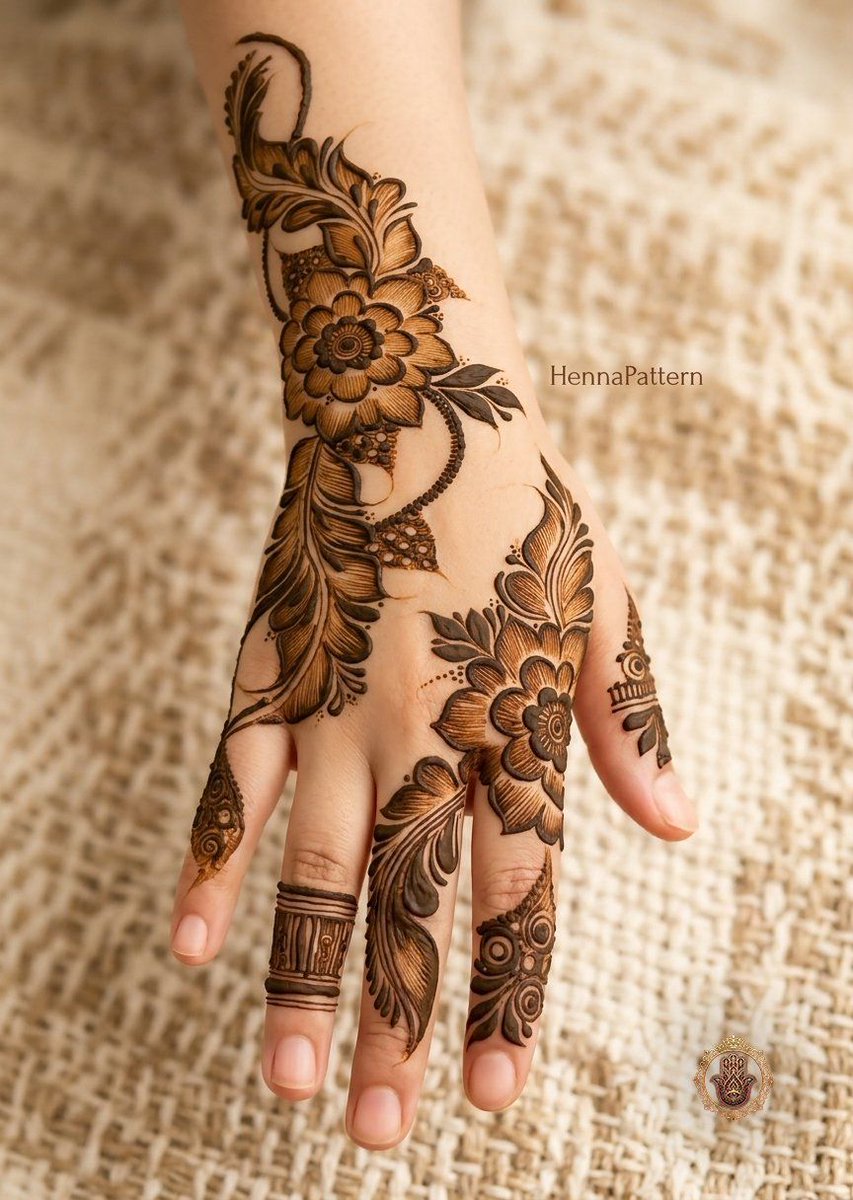 HennaPattern's tweet photo. Stylish Back Hand Styles

Perfect design for occasions 🌸

Find trending mehndi inspiration anytime 📲

#hennaflowdesign https://t.co/438LrgYuJG
