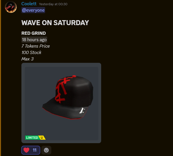 _Coolett's tweet photo. Took a few days off from making the rework of Yielded to fix bugs on the current game. We also had a wave of items drop yesterday! Will probably make these waves reoccur every week on Saturdays... This wave was Red Grind, should the next one be something like Blizzaria? 👀 https://t.co/8B9QDiCCS6