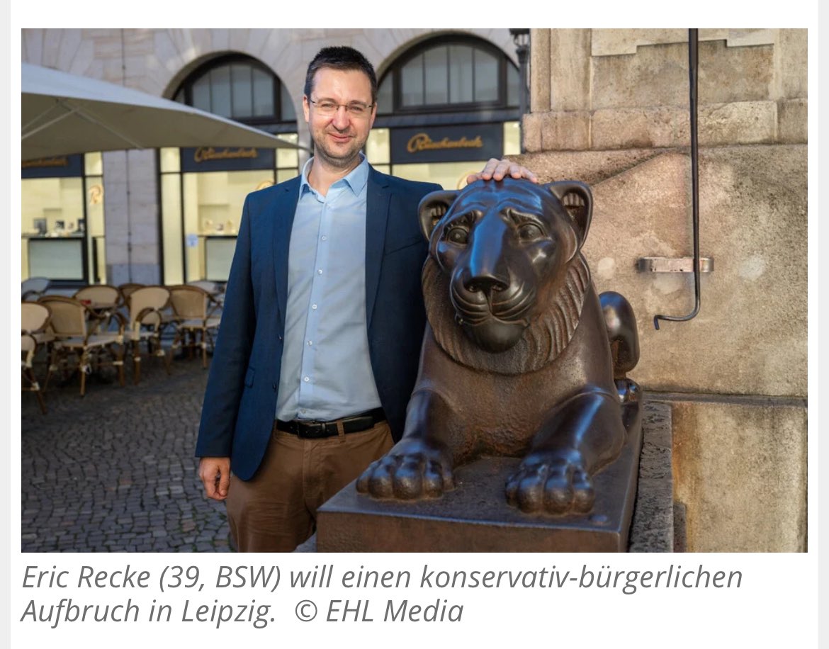 DSozialismus's tweet photo. Eric Recke, OB-Kandidat des #BSW Leipzig:

„Die wichtigste Richtungsentscheidung in diesem Jahrzehnt wird entweder für Rot-Rot-Grün ausgehen wie in #Berlin oder für einen konservativ-bürgerlichen Aufbruch.
Wo Rot-Rot-Grün hinführt, kann jeder in Berlin sehen: ins absolute Chaos.“ https://t.co/Ac48789SUq