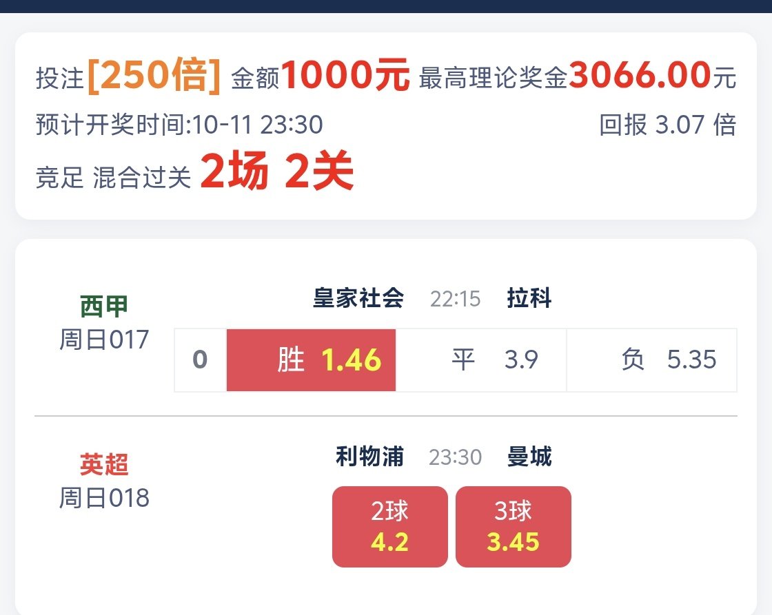 xa4jg's tweet photo. 晚场方案参考
017：皇家社会VS拉科 胜
018：利物浦VS曼城  2/3球
#足球 #体彩 #分析师 https://t.co/nUvV62dvzy