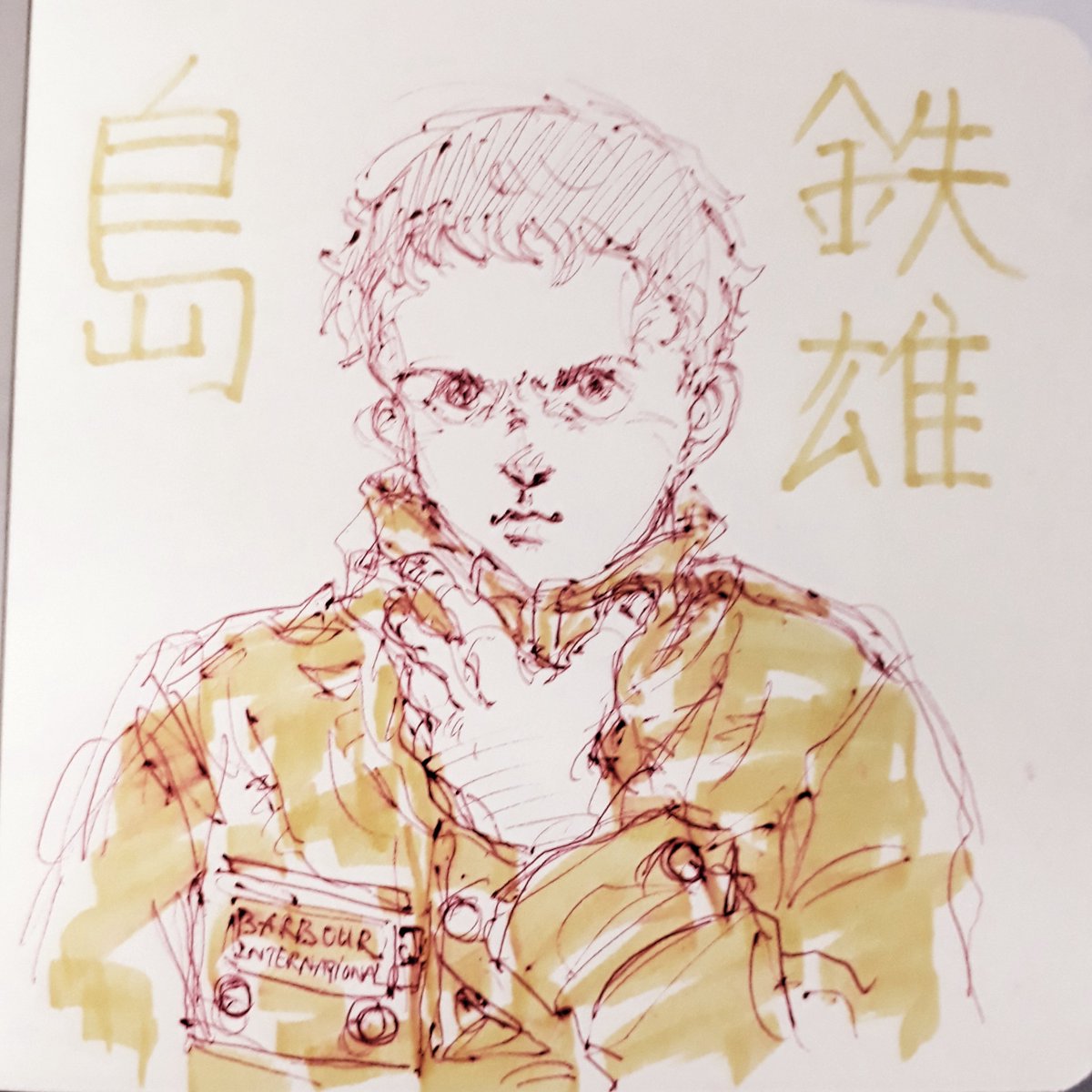 Anmonia6's tweet photo. Some pages in my square sketchbook: tetsuo in barbour jacket and random bikes 😊🌻🌻🌻 https://t.co/Rs9sAgplSQ