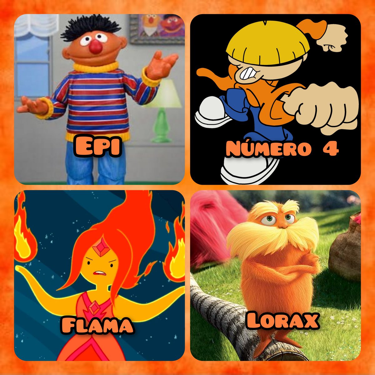 LightwoodSimus's tweet photo. 🧡 NOMINADOS GALA 3
#SimuNaranja🧡

🧡 Epi +150
🧡 Número 4 +150
🧡 Princesa Flama +200
🧡 Lorax +250

Vota en este tweet con SALVAR + Nombre (tu fav)

Los DOS MENOS votados serán EXPULSADOS. https://t.co/GOD5RsQz9D