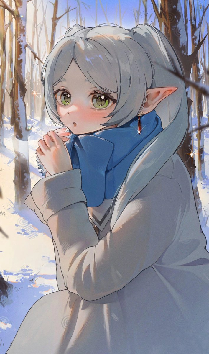 FrierenAnime's tweet photo. Frieren ❄️ by (@sohachan96) https://t.co/1R2ooYnpzJ