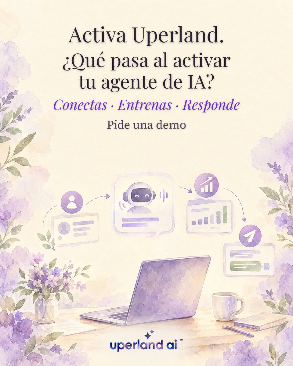 lsotoreyes's tweet photo. Activa Uperland. ¿Qué pasa al activar tu agente de IA?

Conectas canales → entrenas oferta/FAQ → el agente responde y da seguimiento; tú cierras.

DM para demo 15 min.

#UperlandAI #AgentesDeIA #Pyme https://t.co/JOrsspwlp3