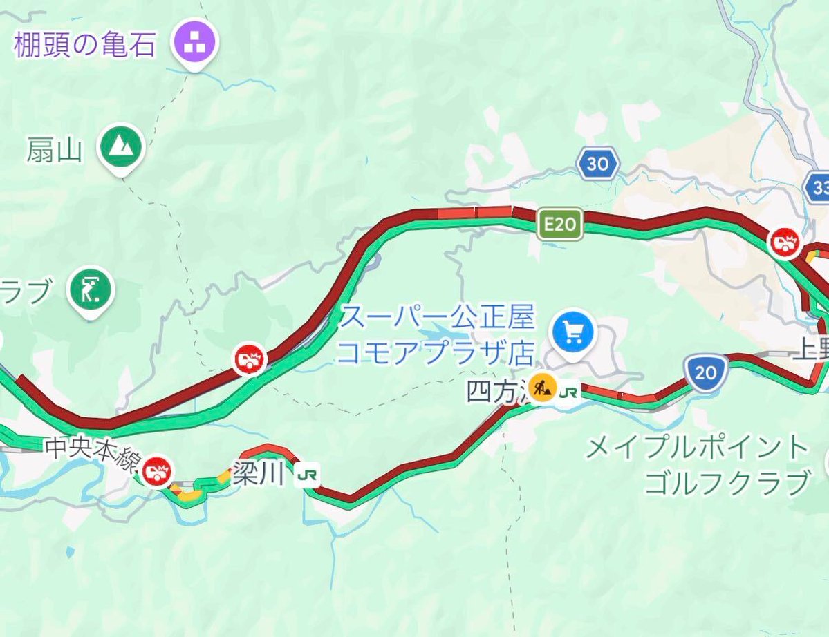 katzchang's tweet photo. 今日も中央道の渋滞がひどいようなので一般論をおさらいすると:

* 休日は17時前後に大体渋滞する
* 天気が良いとより渋滞する
* 連休の最終日前日はさらに渋滞する
* 渋滞自体が事故原因となり、渋滞が加速する

ということで、今日のような日はまともに帰れると思ってはいけません。 https://t.co/ou5suzm4O8