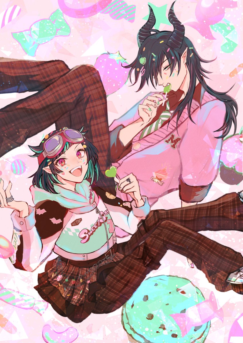 yataka52's tweet photo. シュガーな🍭リリアとマレウス🍪🍬
#twstファンアート #ツイステファンアート https://t.co/31rGfKp42V