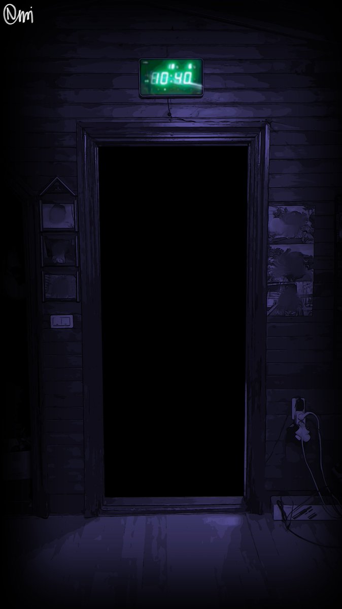 normi724's tweet photo. [Spooky Season]🚪Room Door👻

I have a feeling someone else is staying in my room besides me...

#myart #OCㅤㅤ #spookyseason https://t.co/HPb1nN2kgX
