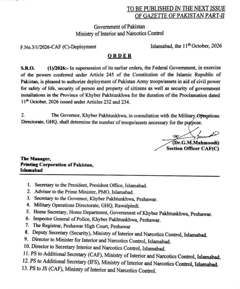 SenatorMushtaq's tweet photo. خیبر پختون خوا میں مکمل مارشل لاء۔۔۔۔۔۔
 ایمرجنسی، گورنر راج کے آرڈرز کے بعد اب دستور کے آرٹیکل 245 فوج طلب کرنے کا آرڈر ۔۔۔۔
یہ خیبر پختون خوا میں مکمل مارشل لاء کا نفاذ ہے۔
میں ان تمام غیر جمہوری اقدامات کی مذمت کرتا ہوں۔ https://t.co/FT6D1QMVFE