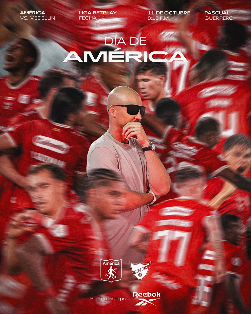 AmericadeCali's tweet photo. 🇦🇹 𝐇𝐨𝐲 𝐞𝐬 𝐝í𝐚 𝐝𝐞 𝐀𝐦é𝐫𝐢𝐜𝐚 𝐝𝐞 𝐂𝐨𝐥𝐨𝐦𝐛𝐢𝐚.

❤️‍🔥 Todos hacemos parte de esto ¡Este partido lo ganamos entre todos! 👹

🆚 Medellín
🗓️ Domingo 11 de octubre
⏰ 8:15 p. m.
🏟️ Estadio Pascual Guerrero
📺 Win Sports+

¡Nos vemos en el Pascual, escarlatas! 🔴 https://t.co/W3UHFhdS6X