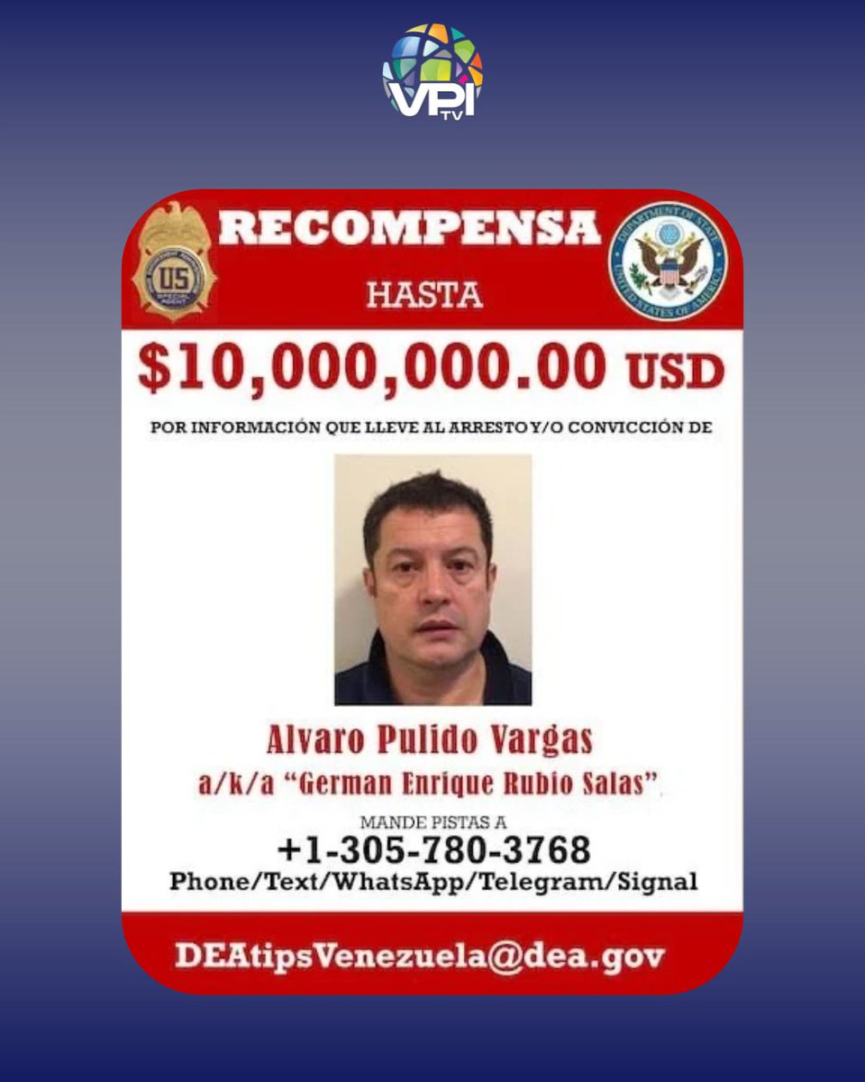 VPITV's tweet photo. Álvaro Pulido, socio de Alex Saab, se encuentra en #EEUU tras su extradición desde la cárcel de El Rodeo en #Venezuela. 

El implicado, quien ocultó su identidad bajo el alias de "Germán Enrique Rubio Salas", es señalado por su participación en la trama de corrupción y desfalco en Pdvsa, lavado de dinero, narcotráfico y un fraude de alimentos y medicamentos con el que se desviaron miles de millones de dólares. 

Por su captura, la nación norteamericana ofrecía una recompensa de hasta 10 millones de dólares. #VPItv