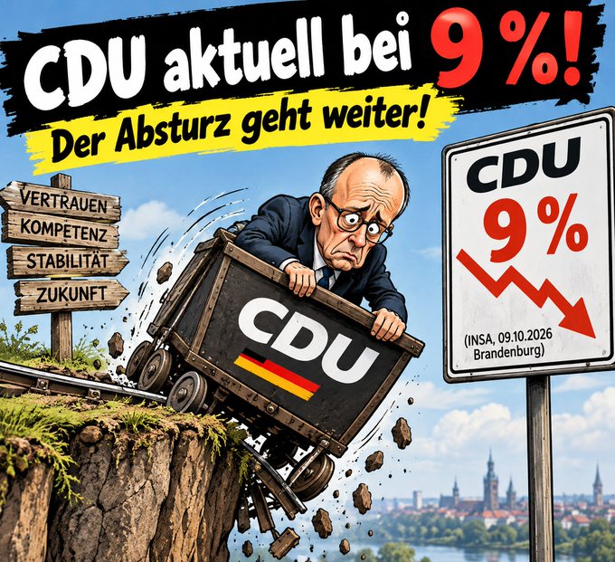 ralf_rat's tweet photo. Der Merz-REKORD  +  das passende VIDEO dazu:
                                   9   P r o z e n t
Will das demnächst auch die "genügsame" Union
                                   e r o b e r n  ?
https://t.co/BAHYSM2tB3 https://t.co/3C7Gcu5VPQ