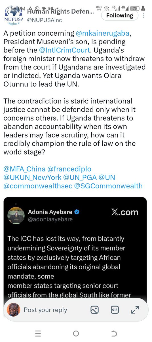 GlbertMusinguzi's tweet photo. When u go to seek justice u need to come with clean hands
Even the Jesus @jesus u claim to process teaches that before u approach the holy place first reconcile with the brother you have wronged otherwise the skeletons u harbour shd convict u.
R u suggesting that OO likes torture https://t.co/ar4PmzWvmu