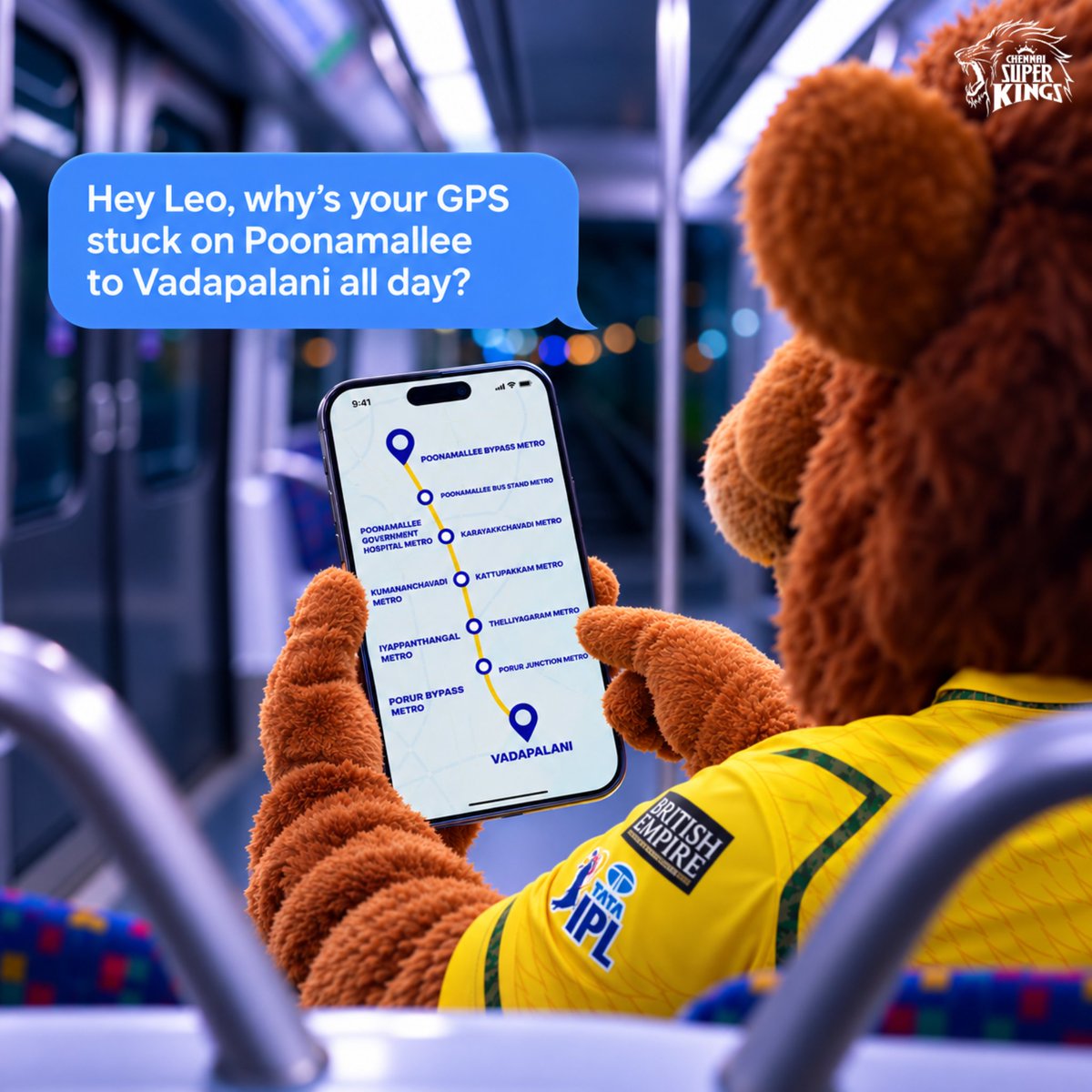 ChennaiIPL's tweet photo. Love the name for the new metro line! 💛

#YellowLine https://t.co/dWK8UtxxOv