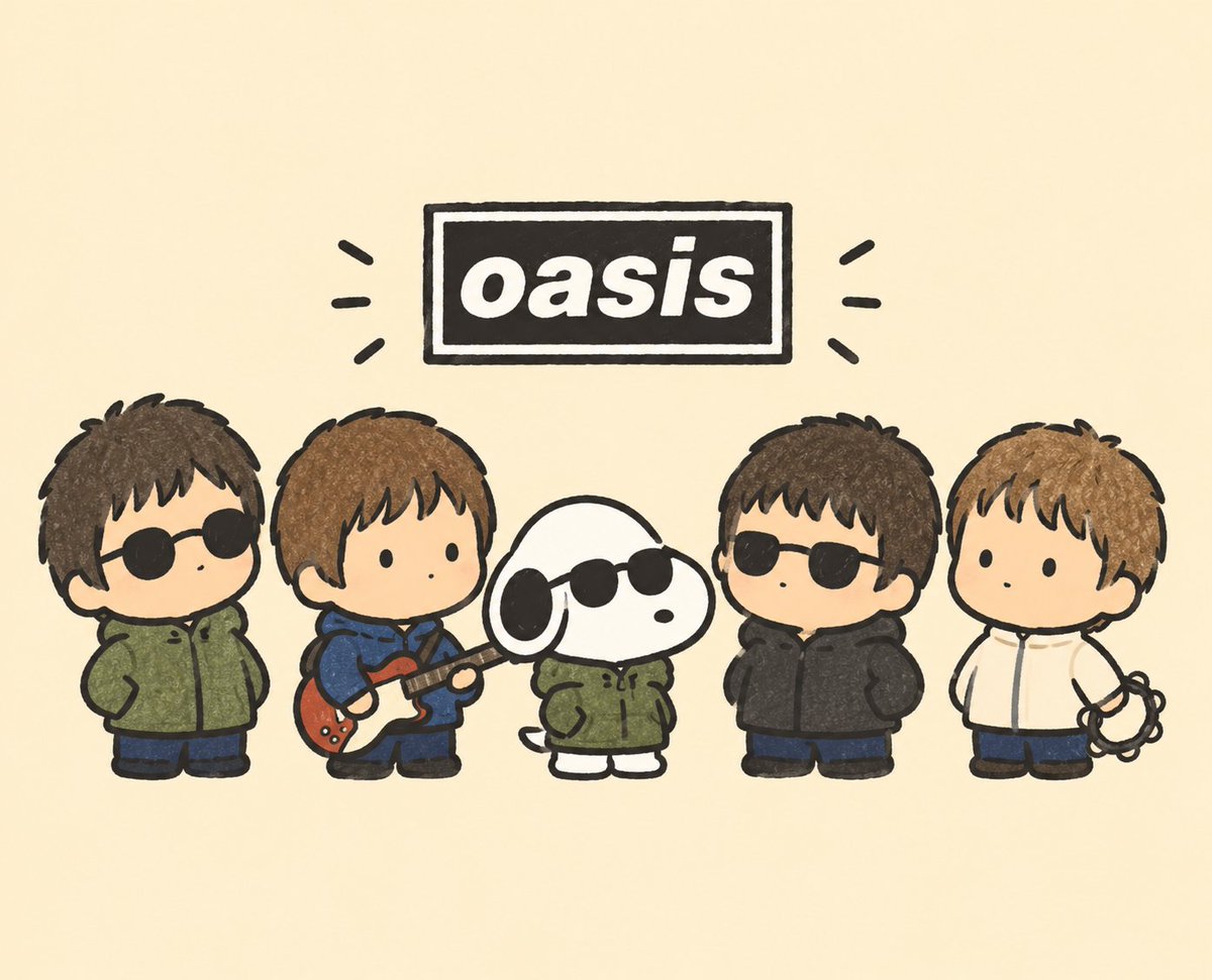 SnoopyDaiily's tweet photo. Snoopy × Oasis 🎸🖤 https://t.co/JUgvRZCEkn