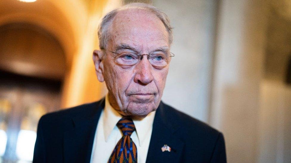 NewsWire_US's tweet photo. Sen. Chuck Grassley Files for 2028 Re-Election; Would Be 101 by End of Term https://t.co/xvr4WQqTcY