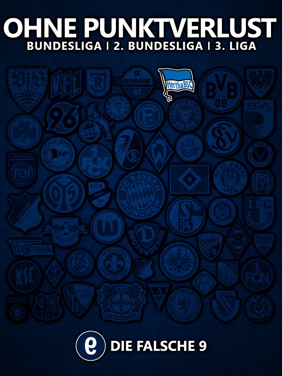 die_falsche_9's tweet photo. Nach dem Heimsieg gegen die SpVgg Fürth am Sonntagmittag ist nur noch Hertha BSC ohne Punktverlust in den ersten drei deutschen Ligen! 💪🏼

Wie lange hält die Serie der Alten Dame noch an?

#herthabsc #bundesliga #2liga #3liga https://t.co/TR3b90jnfs