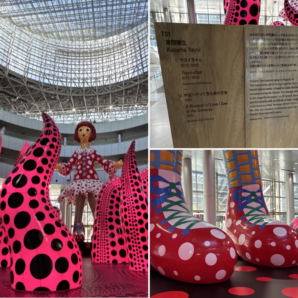 cool__haze's tweet photo. 国際美術展 TOKYO ATLAS
テレコムセンター
草間彌生の圧倒的パワーを感じる《ヤヨイちゃん》《宇宙へ行って見た愛の花束》
そして山峰潤也氏の「電気羊の夢のあとで」 ー 未完の展示記録
ぐぐぐっときた
#TokyoAtlas
#国際美術展 https://t.co/l0ME1GTbCh