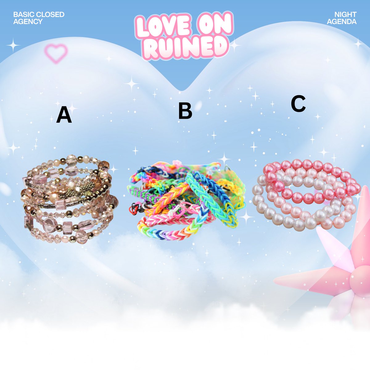 LovelornRebeca's tweet photo. ROUND TERAKHIR sampe jam 8.45 

Nah pilih deh, aku dikasih gelang sama gebetanku tp coba tebak yg mana kira kira dia beri aku itu 🤤🤤 https://t.co/o6hdHQtExB
