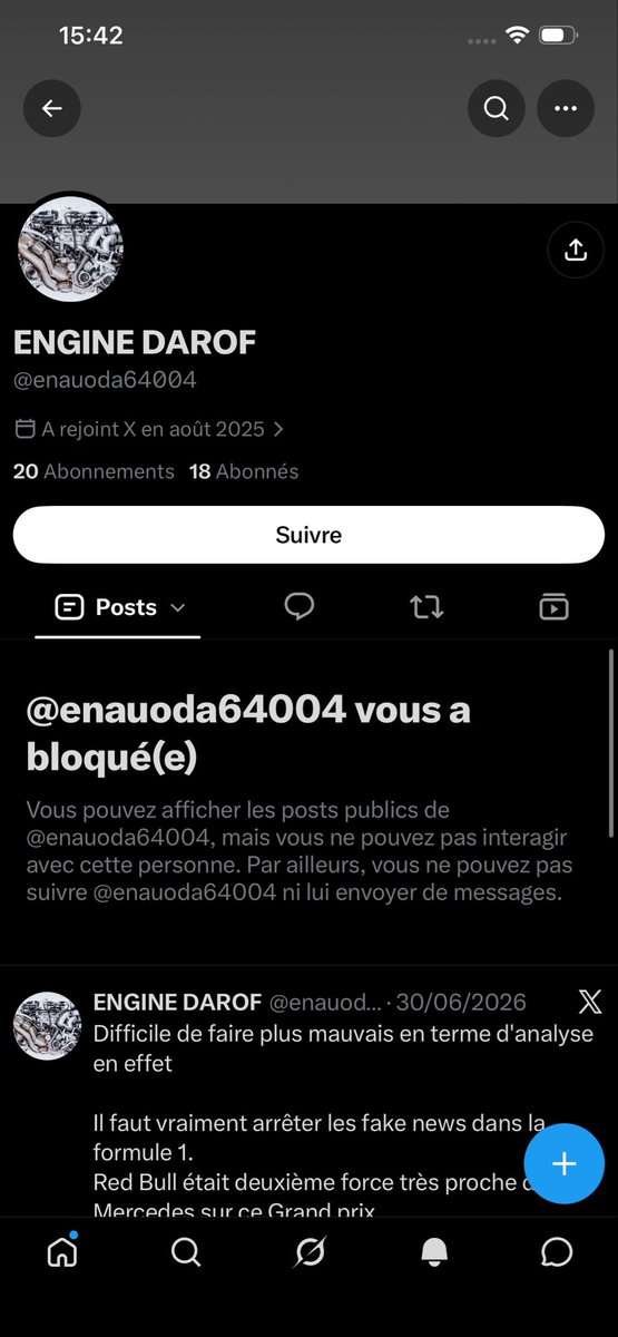 RobdeNiro888's tweet photo. @enauoda64004 @arno_humbert C’est toi le formule x , tu t’es tellement vexé  de la pertinence de mes arguments. Que tu n’as pas supporté du coup tu m’a bloqué comme une adolescente éconduite 😂😂😂 https://t.co/dR6ntSlpCS