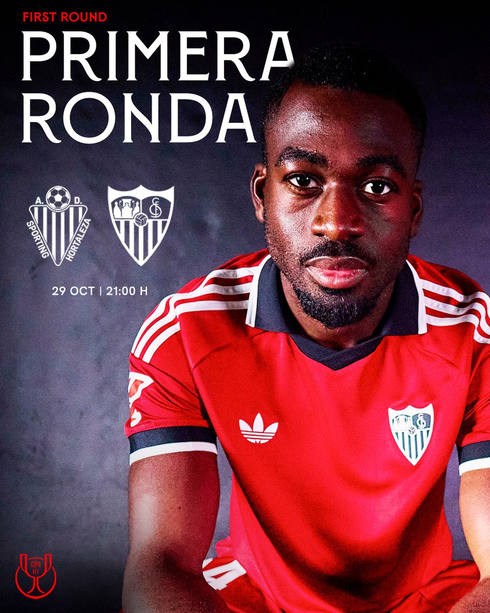 SevillaFC's tweet photo. 🏆 El @SportingDeHorta madrileño, rival en la primera ronda de la #CopadelRey. ✈️

👉 https://t.co/Q7uHgnXlp5

#WeareSevilla #NuncaTeRindas https://t.co/gl254nvmuy