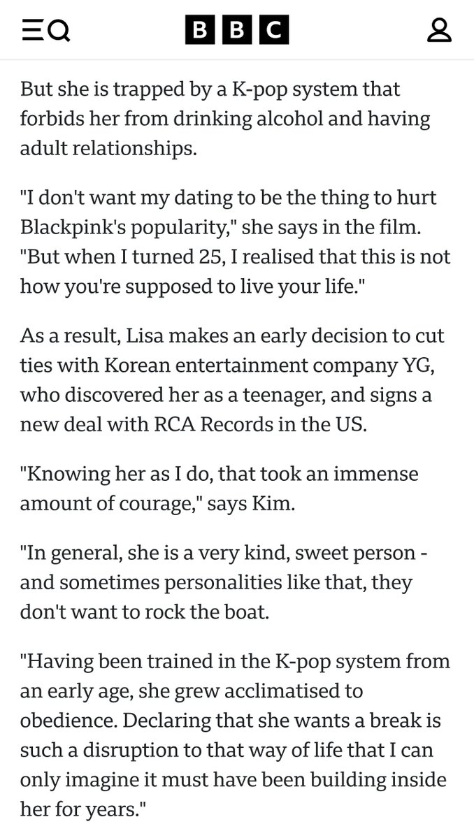 LalisaLovesMe2's tweet photo. LISA had wanted to leave YG back in 2022 when she was just 25!😲 It must have taken immense courage esp for Lisa, who tends to keep the peace. 

"I can only imagine it must have been building inside her for many years." -Sue

FCK YG for making her lose the confidence she once had https://t.co/ID1KdPqhni