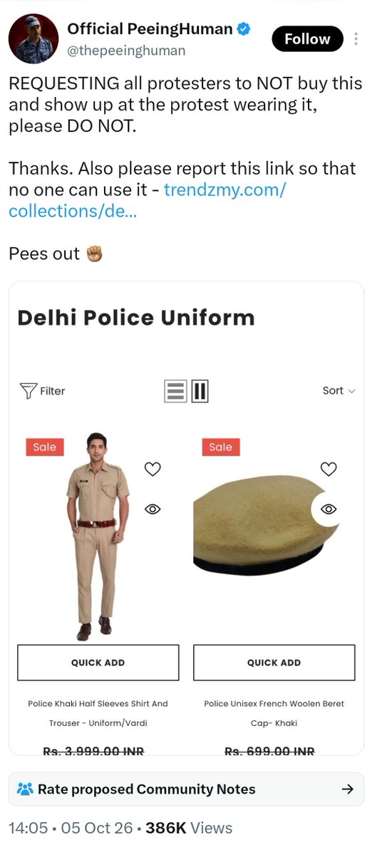Spoof_Junkey's tweet photo. Pilla Ramit Verma @thepeeinghuman ka Achche se ilaaj karo @DelhiPolice 

Nakli Police dress ka idea de raha tha protestors ko ye 😂 https://t.co/UP0lZ13PeC