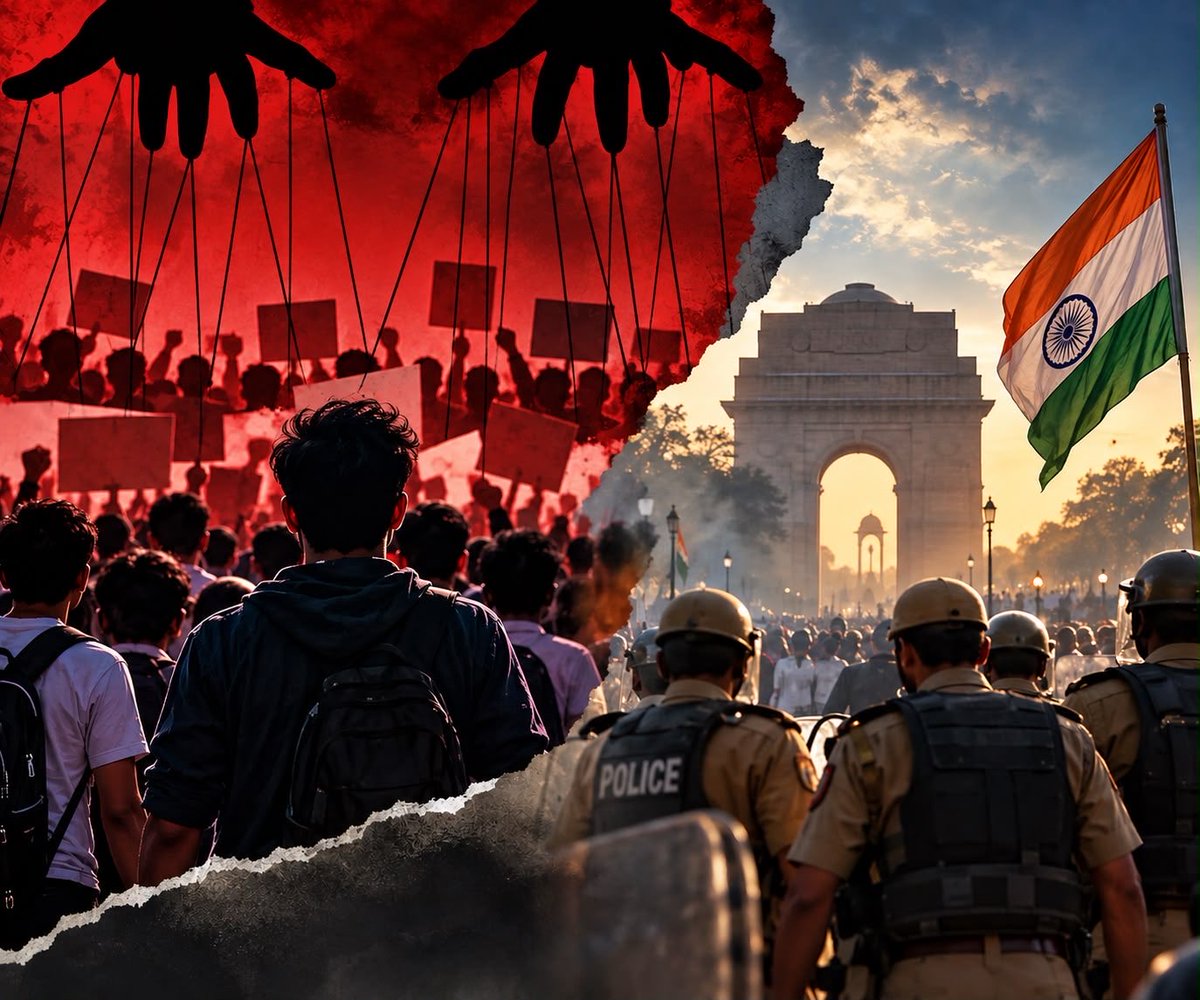 UdayMahurkar's tweet photo. Stepping back on NEET issue was a wise move by @narendramodi  Govt But the so-called Gen-Z protest has now has been totally hijacked by vested interests. Led at the front by politicians of INDIA bloc & activists including Prashant Bhushan, Yogendra Yadav, Sonia Gandhi's man Friday Jean Drèze &  far-left Marxist-Leninist Neha Bora, it can no longer be called a Gen-Z protest.

Forces inimical to India's rise want to take control of India and take her back in time. We cannot afford chaos like our neighbours or like in many countries of the Middle East.

Freedom of expression and protest is guaranteed by the Constitution of India, but lawlessness must be dealt with firmly. Anarchy at the behest of anti-national elements cannot not be tolerated.

Some problems with SIR can be understood but SIR in itself is an exercise in protecting national security. In Assam & West Bengal we have been hearing credible reports for years of how illicit Bangladeshi voters have been made legal voters through manipulation by Muslim-appeasing parties to win elections. 

And these voter were playing a big role in the victory of pro-Muslim voters till they were checked. Plus, about 2.80 crores names were removed by CEC from voters list as these people were dead but their names were being used for illicit voting. 

Moreover, who are the people who are trying to hijack Gen-Z ? They are the very people who have been against removal of Article 370 from J&K. Any one who supports imposition of
A370 in J&k can’t be called a nationalist. It is not a question about Narendra Modi or @AmitShah but about the nation’s unity & integrity. 

The nation cannot surrender to such divisive forces.  Kudos to the Delhi Police & security forces and agencies across India for handling the situation with an iron fist.