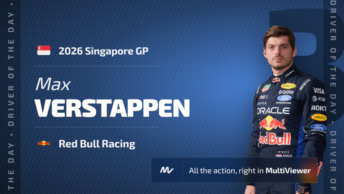 verstappenews's tweet photo. Max is your Driver of the Day! https://t.co/C8fsxfB4bw