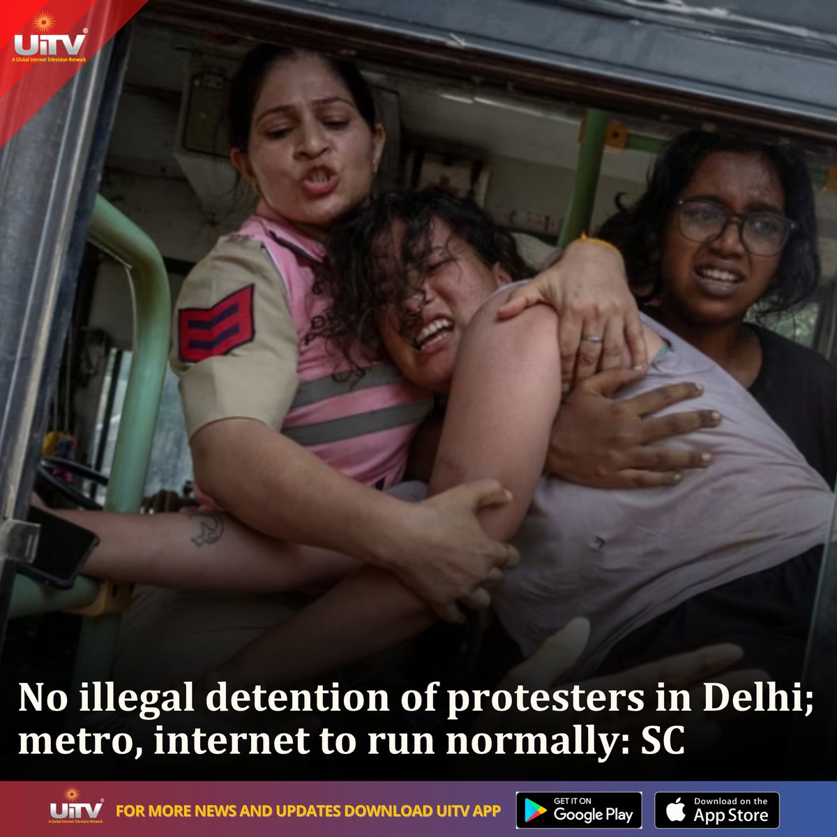 UiTV_Connect's tweet photo. The Supreme Court on Sunday ordered that peaceful, unarmed protesters cannot be detained except in accordance with the “procedure established by law”, while further directing that metro and railway services in Delhi operate normally
#SupremeCourt #SupremeCourtOfIndia https://t.co/LUzk9lF0oR