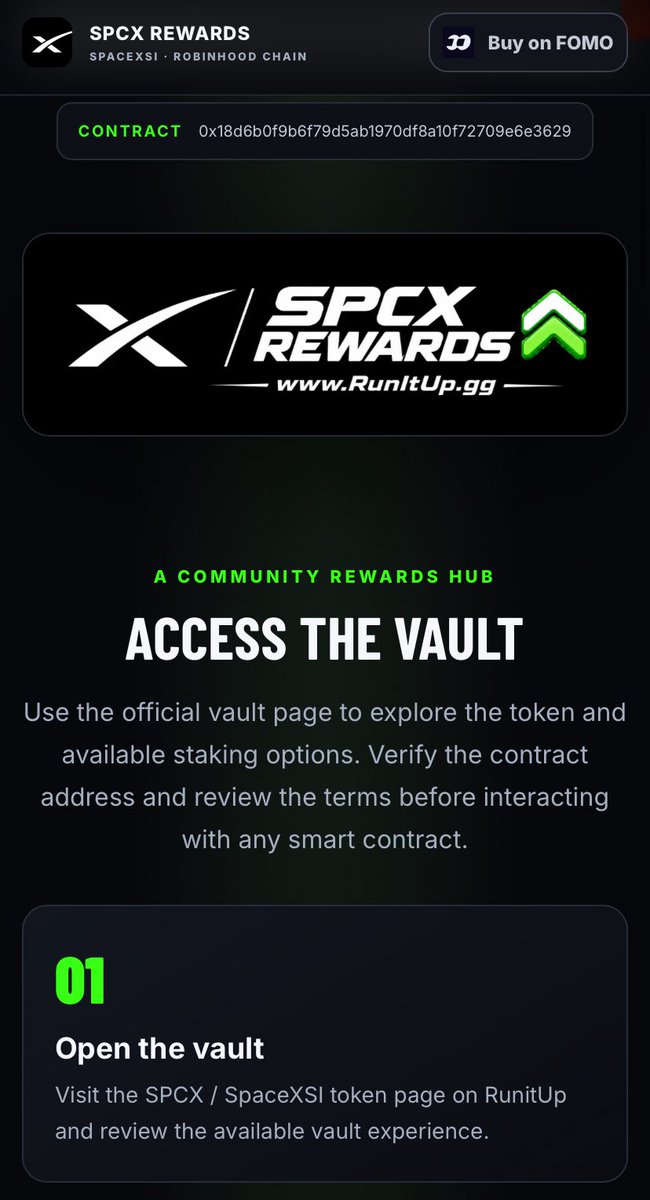 SPCX_Up's tweet photo. Website is UP, let’s run SPACEXSI up high where it deserves. Blue tick under review.

Website: https://t.co/xVnUeajTe5

Powered by @Runitupdotgg RWA vaults. https://t.co/tDUzyTczkD