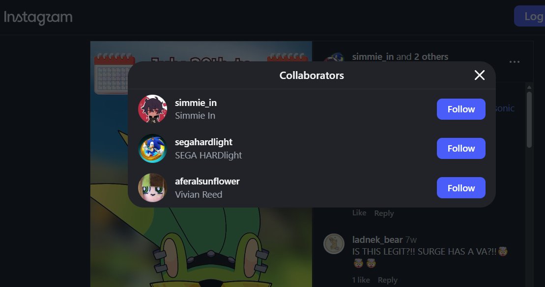 Blueknight_V2's tweet photo. I just learned Surge the Tenrec HAS been voiced in an OFFICIAL video for #Sonic Forces: Speed Battle!

Voiced by @aferalsunflower, a popular pick amongst fan castings for animations &amp; mods.

This was just a few months ago, and within a year of Tangle &amp; Whisper getting voices.🤔 https://t.co/24sF1dzlvN