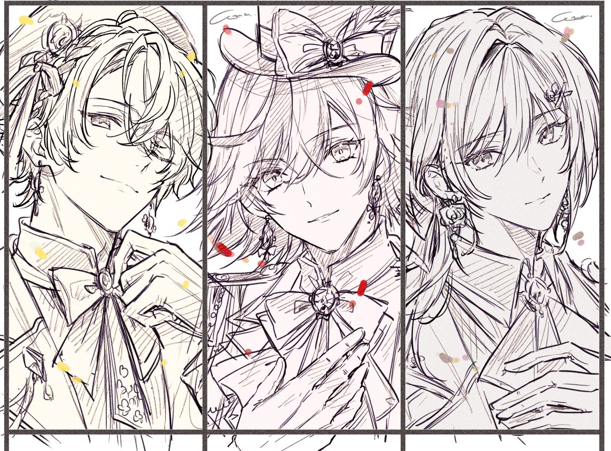 emx29x's tweet photo. 3周年用に準備始めてた絵の途中(赤)なんですけど多分仕上がらないので供養。 https://t.co/nDSXl7lgc4