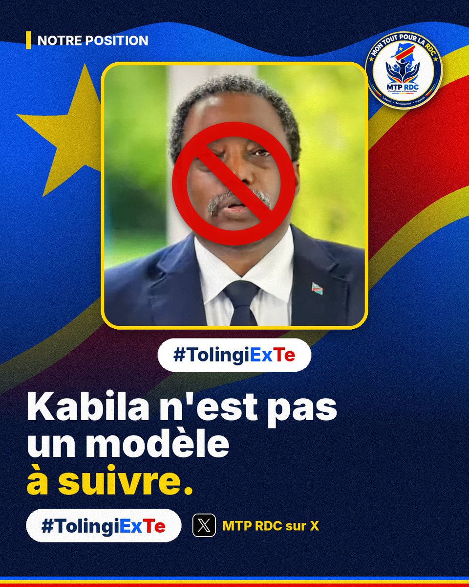 MTPRDC's tweet photo. Après 18 ans à la tête de la RDC, il se découvre aujourd'hui une vocation de donneur de leçons. Mais qu'as-tu de nouveau à apprendre aux Congolais, alors que tu as eu près de deux décennies pour mettre tes idées en pratique ? Le peuple n'a pas la mémoire courte.

#TolingiExTe 🚫 https://t.co/gND4DbbUpZ