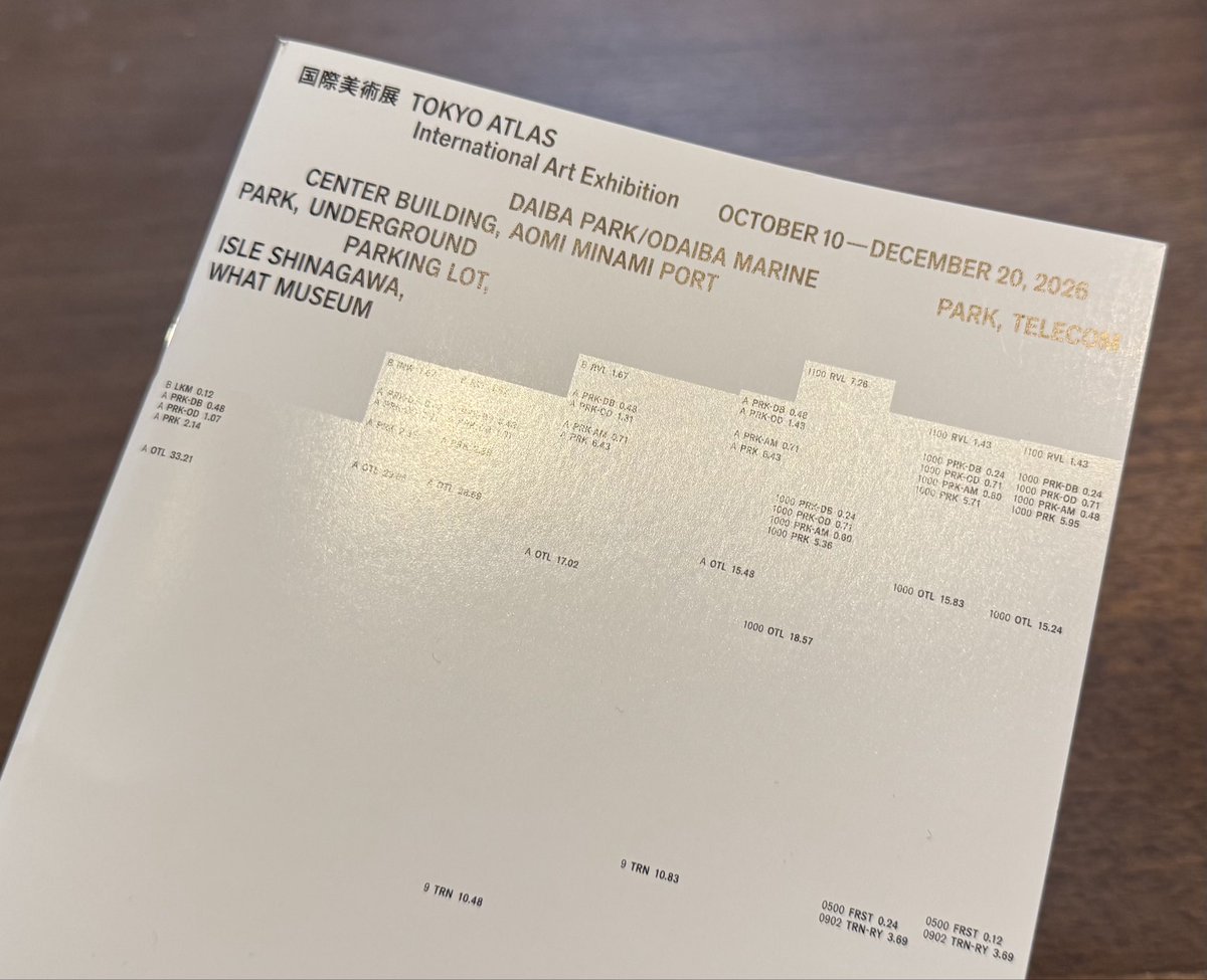 cool__haze's tweet photo. 国際美術展 TOKYO ATLAS
公式ガイドブックは
A5判48ページ
約94g
展示VIのカタチに特殊加工された表紙がシンプルで美しい
アーティスト毎にプロフィール、作品概要写真、展示場所の掲載
会場マップ、会場概要
全て英訳付き
テレコムセンター5階にて購入
500円
#TokyoAtlas
#国際美術展 https://t.co/2161BmrdK9