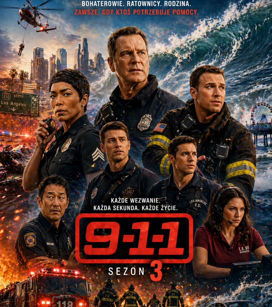 Yuri87Lopez's tweet photo. ⭐ 5/10
9-1-1 — sezon 3 (2019/2020) — dostępny na Disney+

Sezon otwiera się z rozmachem, jakiego trudno się spodziewać po serialu proceduralnym — potężne tsunami uderza w Santa Monicę i przez pierwsze odcinki 9-1-1 gra w zupełnie innej lidze niż https://t.co/LdTH6mENKK